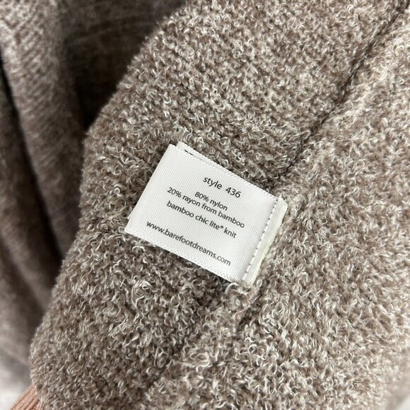 L/XL Barefoot Dreams Women's CozyChic Lite Calypso Cardigan Taupe Brown 436 Open - Picture 5 of 6